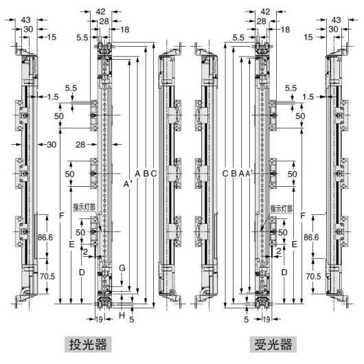 SF4B-□<V2> 背面安裝